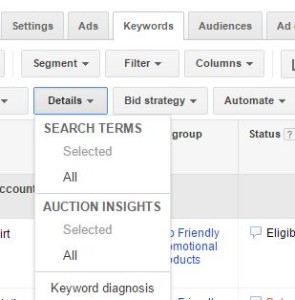Finding Search Terms Report